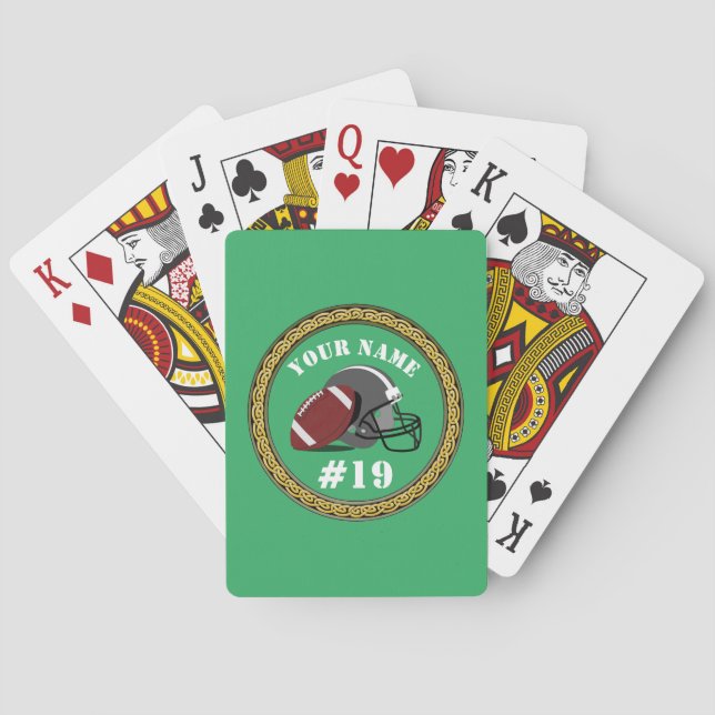 Playing Cards Football - Add Name & Number (Back)