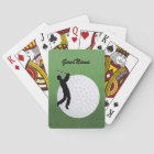 Playing Cards for a Golfer, personalize with name
