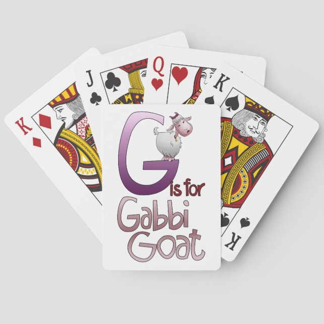 Playing Cards, G is for Gabbi Goat Poker Cards (Back)
