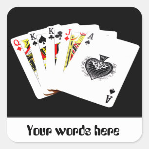 Playing cards gambling customizable sticker