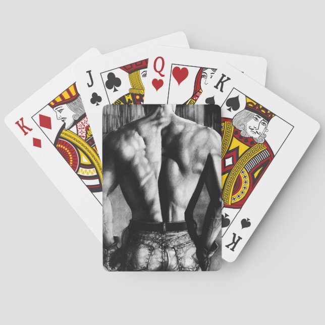 Playing Cards Hand Drawn Masculine Art (Back)