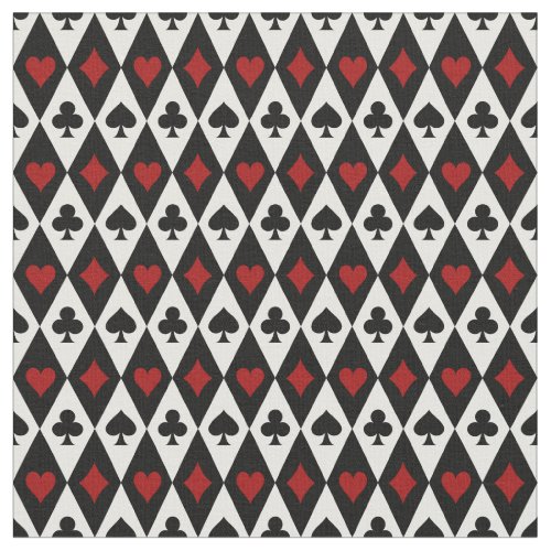Playing Cards Harlequin Fabric