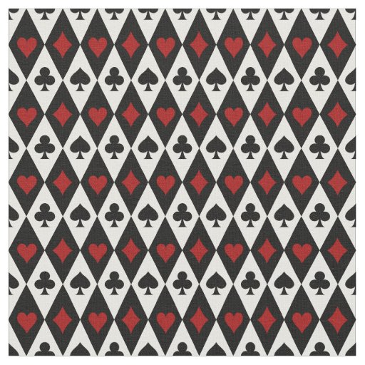 Playing Cards Harlequin Fabric