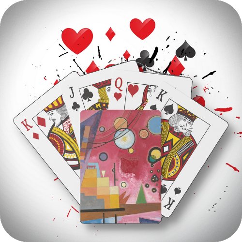 PLAYING CARDS _ Heavy Red _ Abstract Art Image