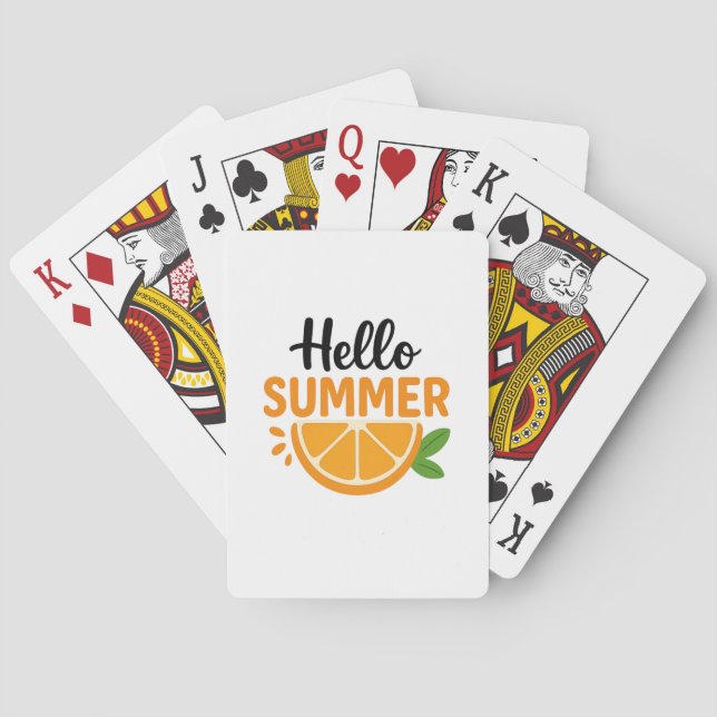 Playing cards, Hello Summer  Poker Cards (Back)