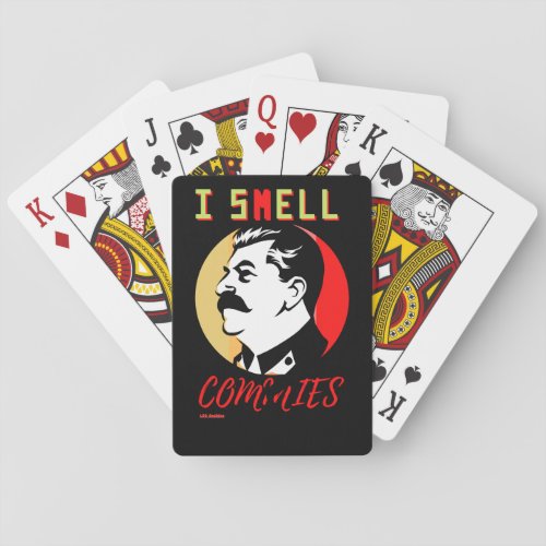 playing cards I SMELL COMMIES 3 STALIN