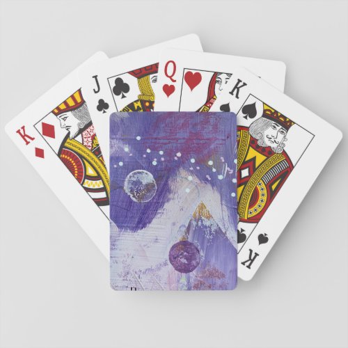 Playing Cards in Moon Mountain Design