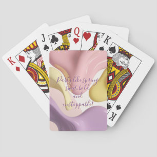 Playing cards in stylish abstract graphic