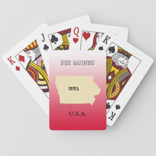Playing Cards _ Iowa Map with City