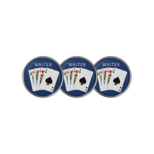 Playing Cards Jack, Queen, King, Ace Golf Ball Marker