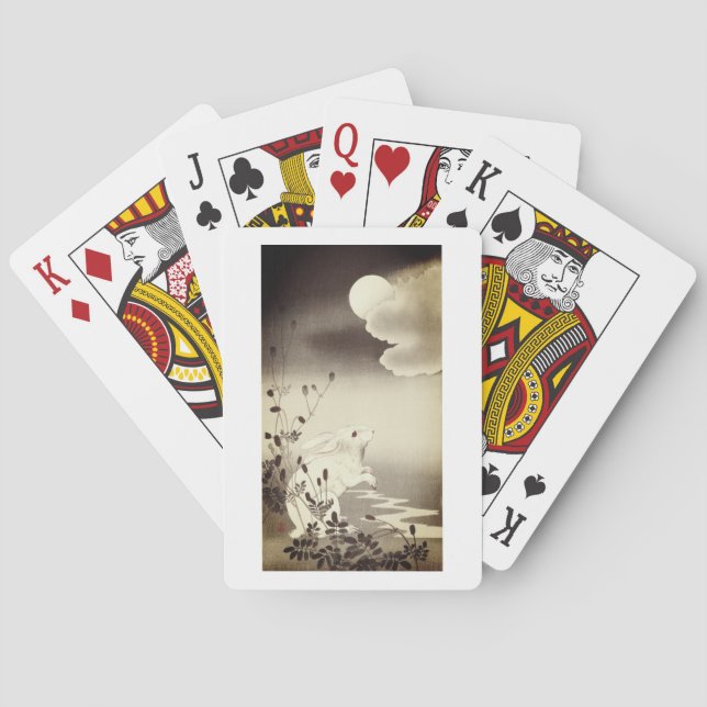 PLAYING CARDS JAPANESE RABBIT AND MOON (Back)