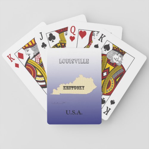 Playing Cards _ Kentucky State Map with City