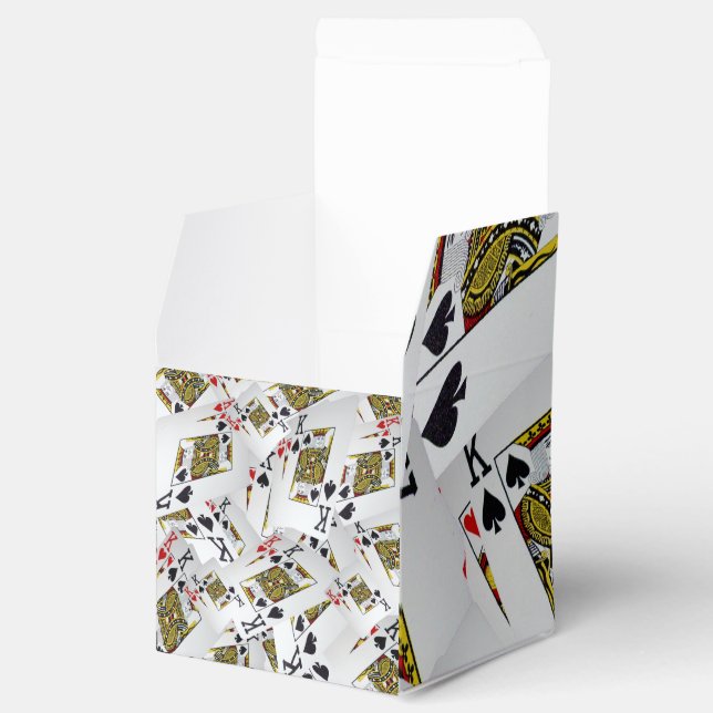 Playing Cards Kings Layered, Favor Gift Box (Opened)