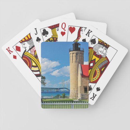 Playing Cards Mackinac Bridge and Lighthouse