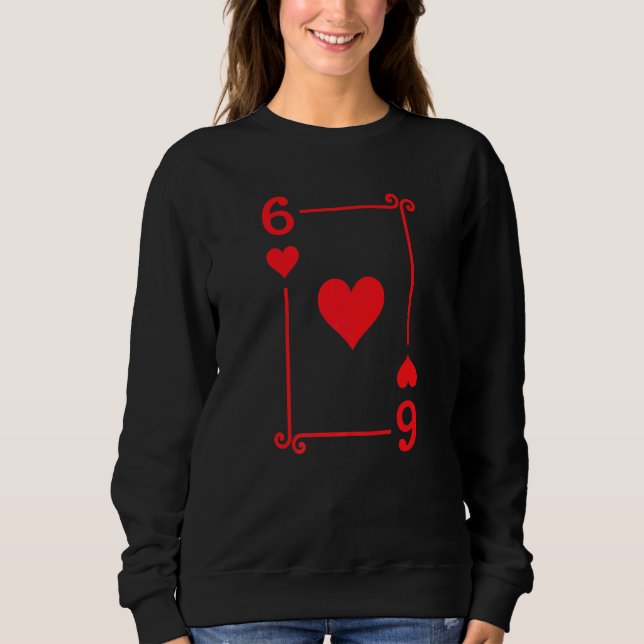 Playing Cards - Matching Hearts Card Suits - Six C Sweatshirt (Front)