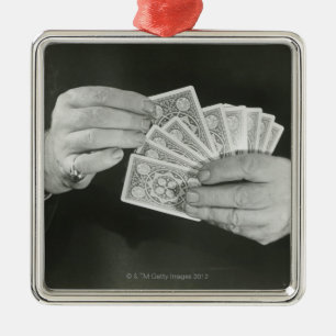 Playing Cards Metal Ornament