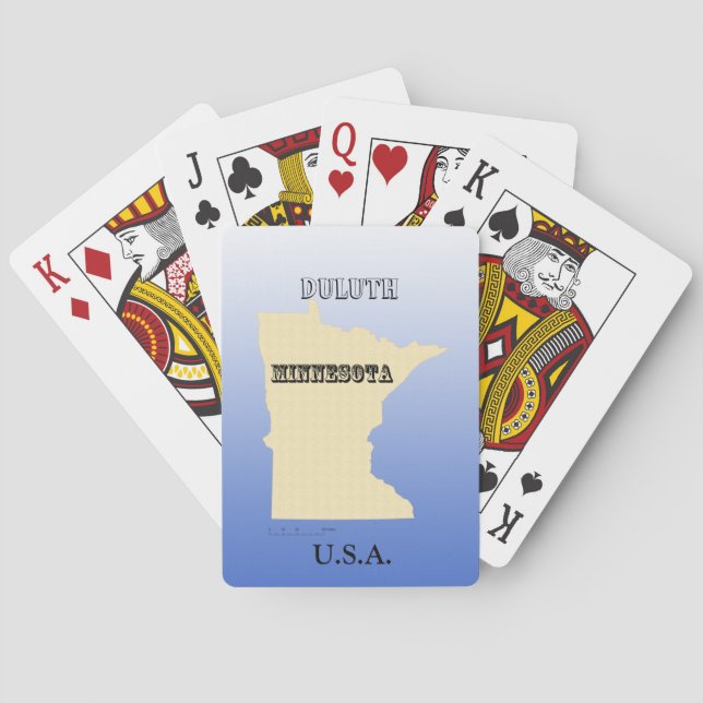 Playing Cards - Minnesota State Map with City (Back)