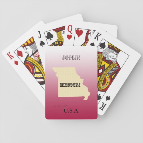 Playing Cards _ Missouri State Map with City
