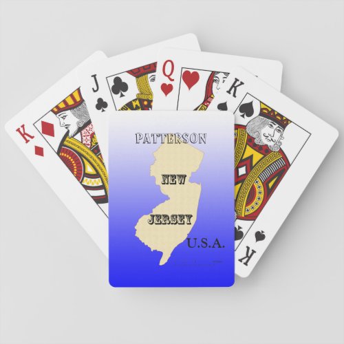 Playing Cards _ New Jersey Map with City