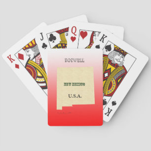 Playing Cards - New Mexico Map with City Name