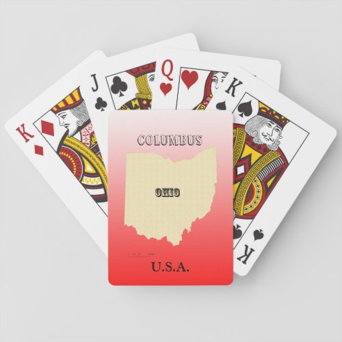 Playing Cards _ Ohio State Map with City