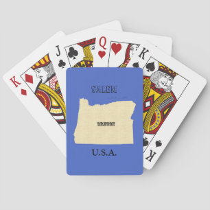 Playing Cards - Oregon Map with Your Town