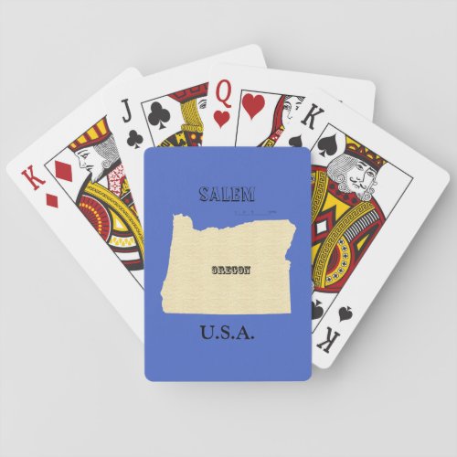 Playing Cards _ Oregon Map with Your Town