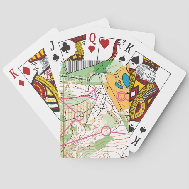 Playing cards - orienteering map (Back)