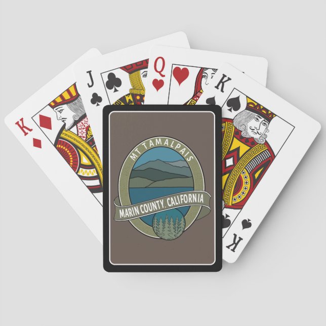 Playing Cards Oval Mt Tamalpais Marin California (Back)