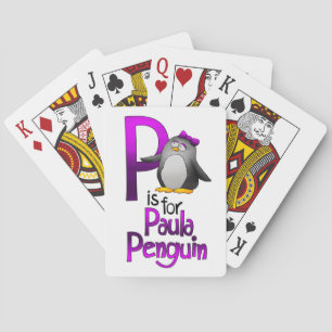 Playing Cards, P is for Paula Penguin Poker Cards
