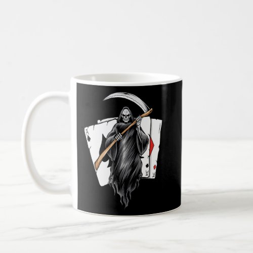 Playing Cards Play Card Game Death Skull Holdem Te Coffee Mug