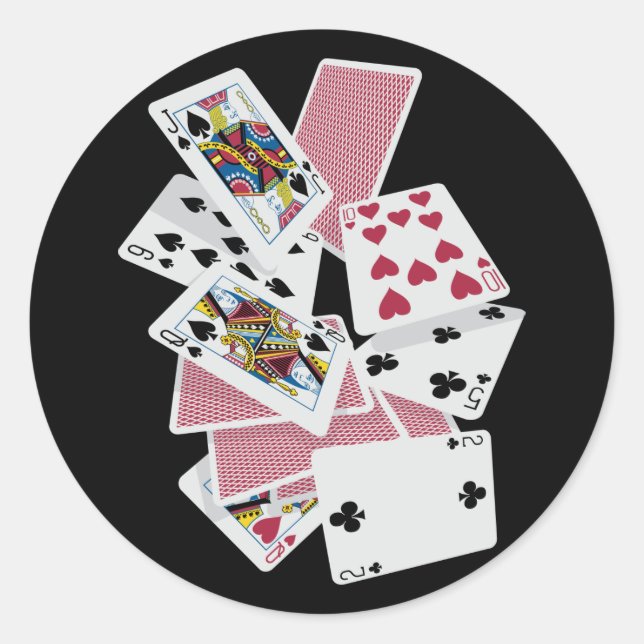 Playing Cards - Play To Win - Lucky Charms Classic Round Sticker (Front)