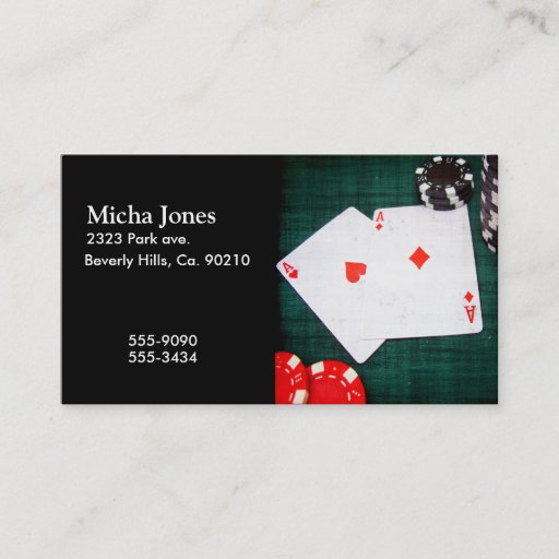 Customizable Playing Cards &amp; Poker Chips Grunge Style Business Card