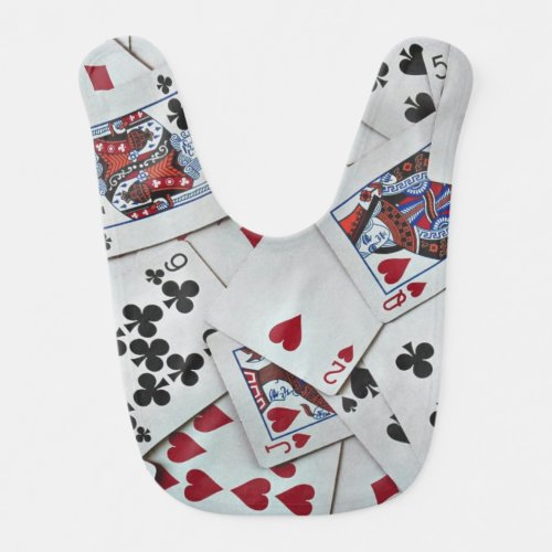 Playing Cards Poker Games Queen King Baby Bib