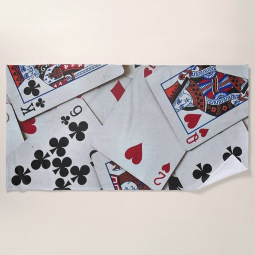 Playing Cards Poker Games Queen King Beach Towel