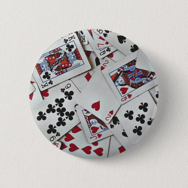 Playing Cards Poker Games Queen King Button (Front)