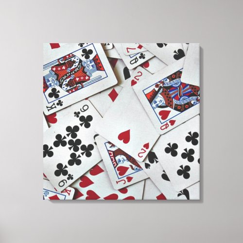 Playing Cards Poker Games Queen King Canvas Print