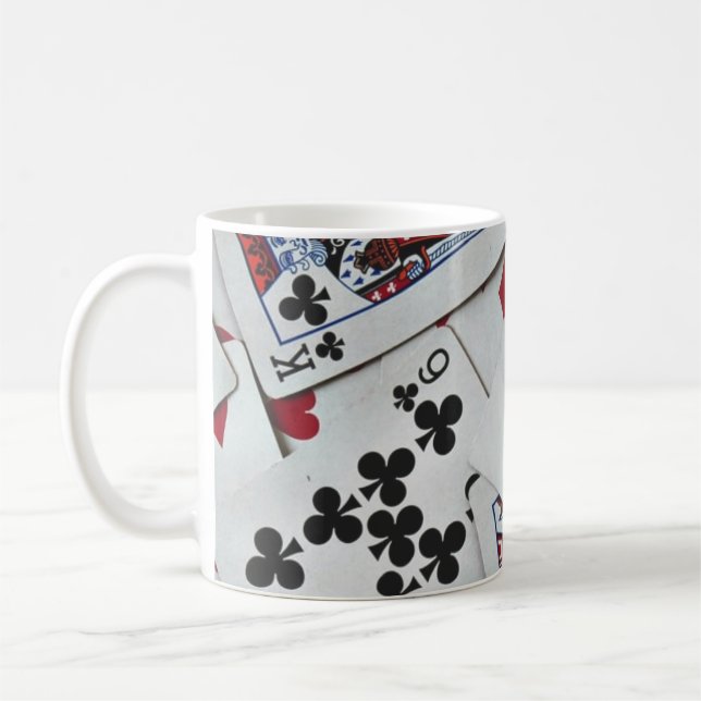 Playing Cards Poker Games Queen King Coffee Mug (Left)