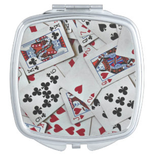 Playing Cards Poker Games Queen King Compact Mirror