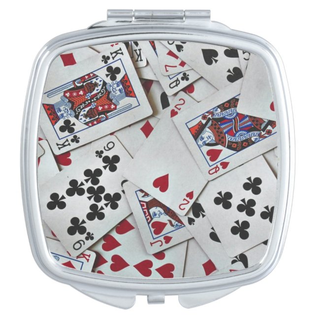 Playing Cards Poker Games Queen King Compact Mirror (Front)