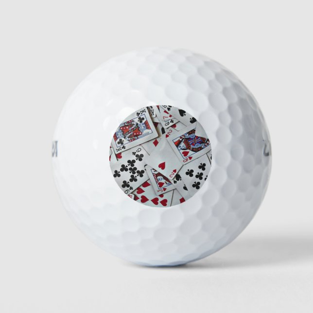 Playing Cards Poker Games Queen King Golf Balls (Front)