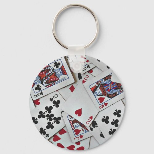 Playing Cards Poker Games Queen King Keychain
