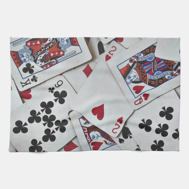 Playing Cards Poker Games Queen King Kitchen Towel (Horizontal)