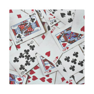Playing Cards Poker Games Queen King Metal Print