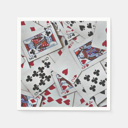 Playing Cards Poker Games Queen King Napkins