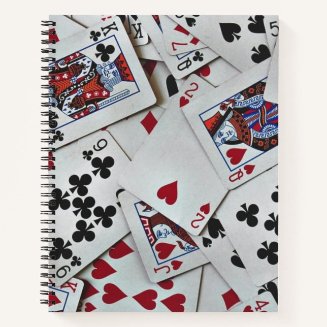 Playing Cards Poker Games Queen King Notebook (Front)
