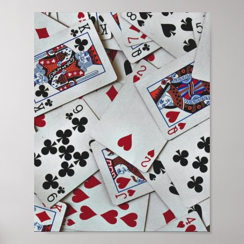 Playing Cards Poker Games Queen King Poster