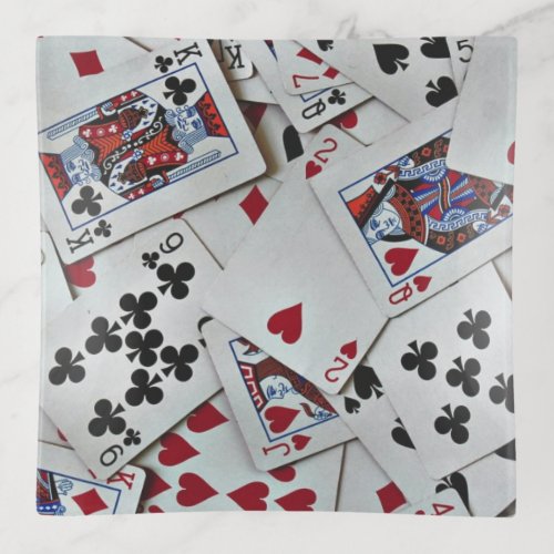 Playing Cards Poker Games Queen King Trinket Tray