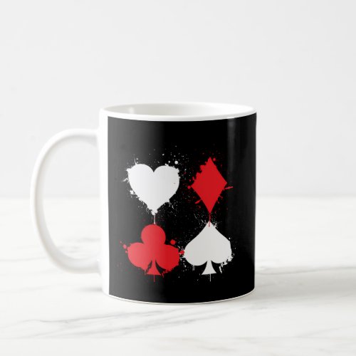 Playing Cards Poker Heart Spade Diamond Club Casin Coffee Mug