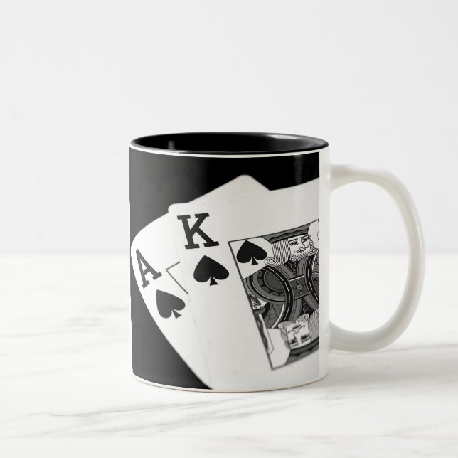 Playing Cards Poker I'm All In! Two-Tone Coffee Mug (Right)